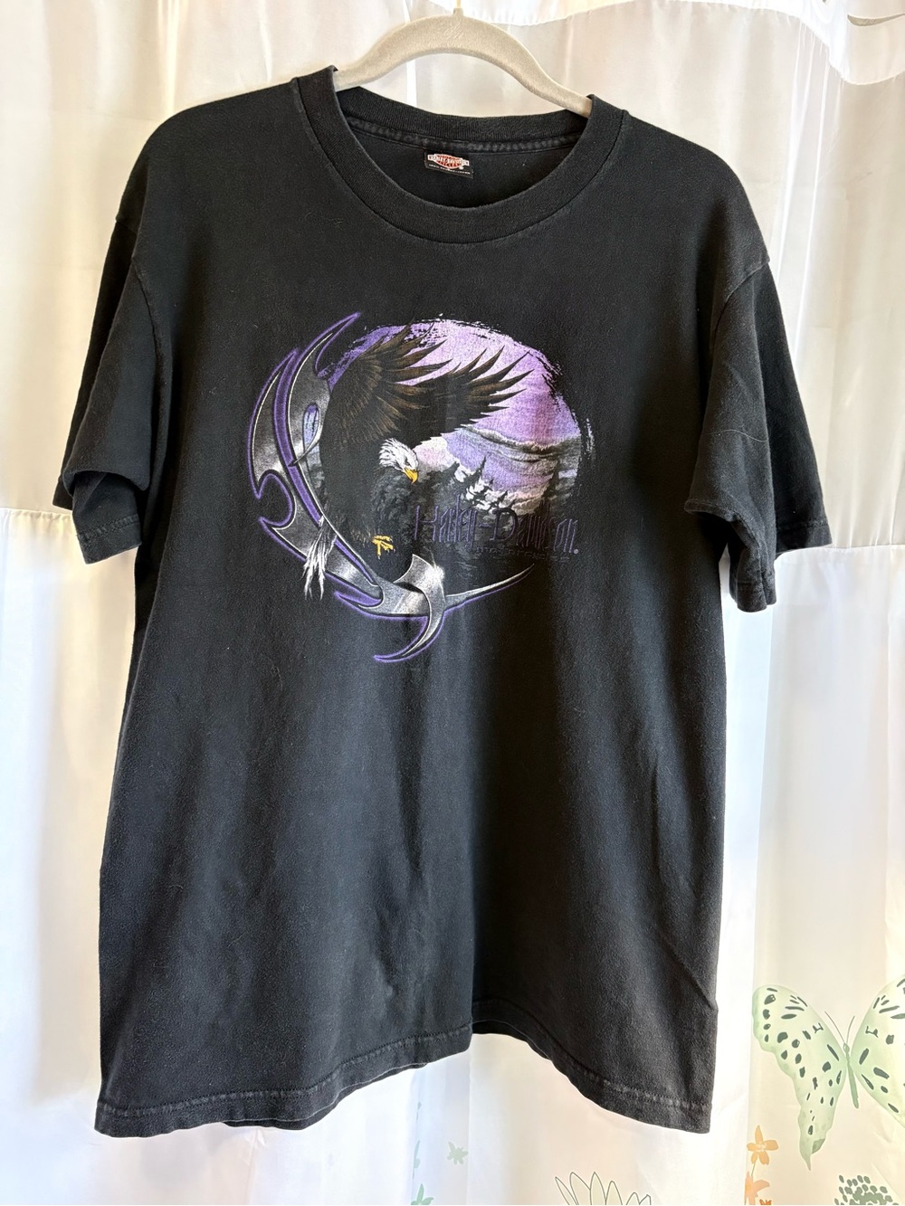 Vintage 90s Harley Davidson Wings of Steel Tee Size L York Final Assembly
Plant